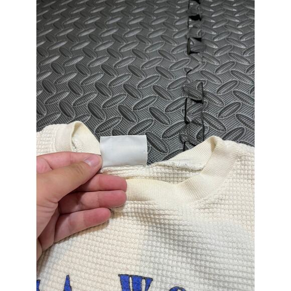 Vintage 80s 90s Sea‎ World Thermal Waffle Knit Shirt Conserve Thru Education - Picture 4 of 10